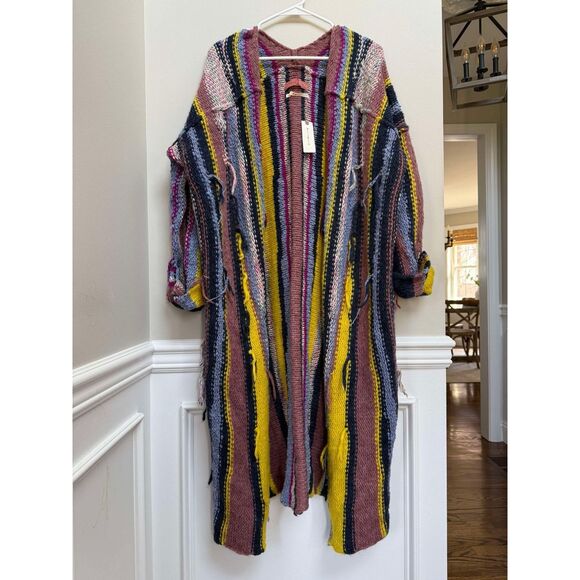 New Anthropologie Pilcro Dreamer Striped Duster Sweater Size Xs/s - Picture 11 of 11